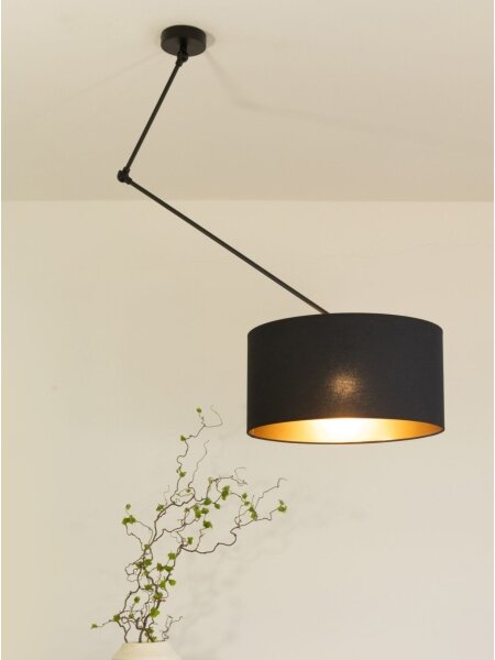 LED Nastaviteľný luster na tyči GORTA 1xE27/60W/230V čierna/zlatá