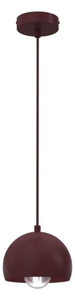 Závesný luster na lanku SOOL 1xE27/15W/230V, priemer 15 cm, bordový