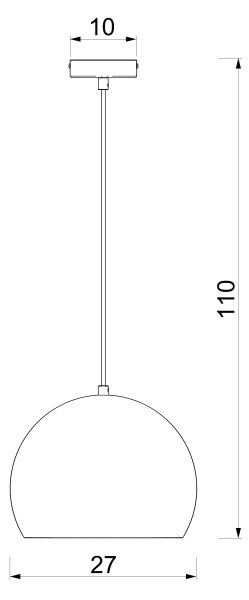 Závesné svietidlo SOOL na lanku 1xE27/15W/230V pr. 27 cm biela
