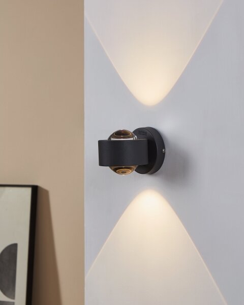 Eglo 64496 - LED nástenné svietidlo ONO PRO 2xLED/2,5W/230V antracit