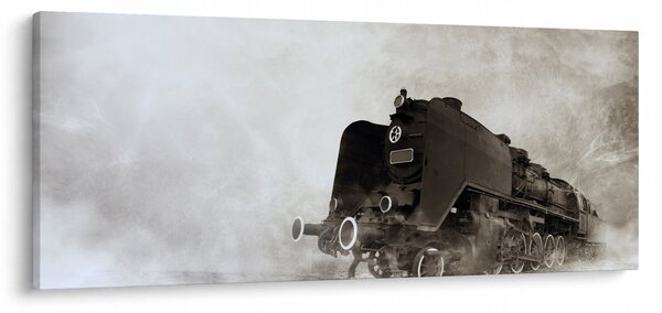 Obraz - Vlak v hmle (120x50 cm)