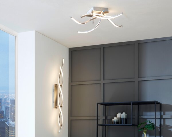 STROPNÉ LED SVIETIDLO, 78/78/17 cm - Interiérové svietidlá