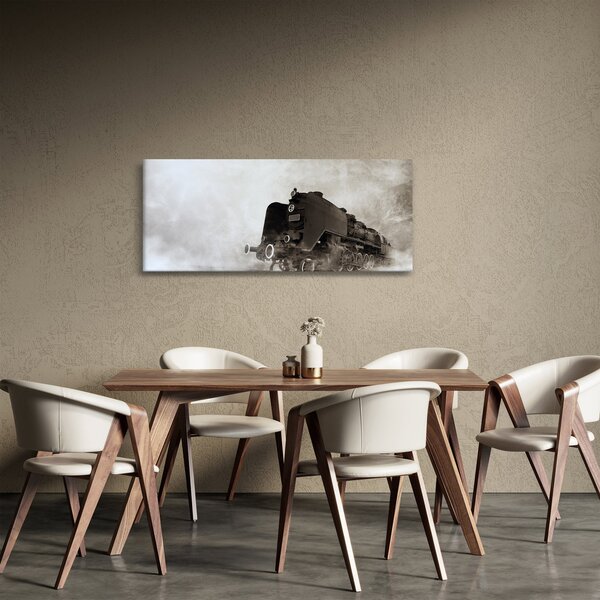 Obraz - Vlak v hmle (120x50 cm)