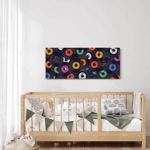 Obraz - Hudobné gramofónové platne (120x50 cm)