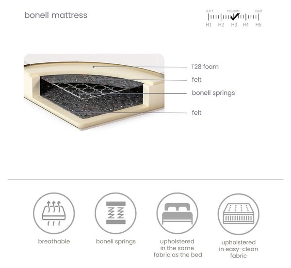 Svetlohnedá boxspring posteľ 200x200 cm Dove – Maison de Rêve