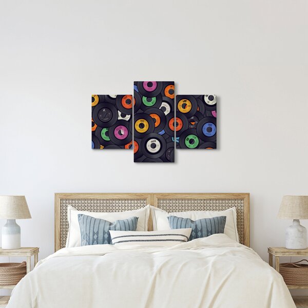 Obraz - Hudobné gramofónové platne (90x60 cm)