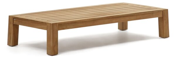 Konferenčný stolík z teakového dreva v prírodnej farbe 76x153 cm Forcanera – Kave Home