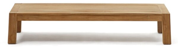 Konferenčný stolík z teakového dreva v prírodnej farbe 76x153 cm Forcanera – Kave Home