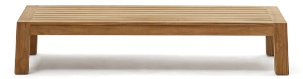 Konferenčný stolík z teakového dreva v prírodnej farbe 76x153 cm Forcanera – Kave Home