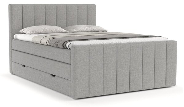Svetlosivá boxspring posteľ s úložným priestorom 180x200 cm Ruby – Maison de Rêve