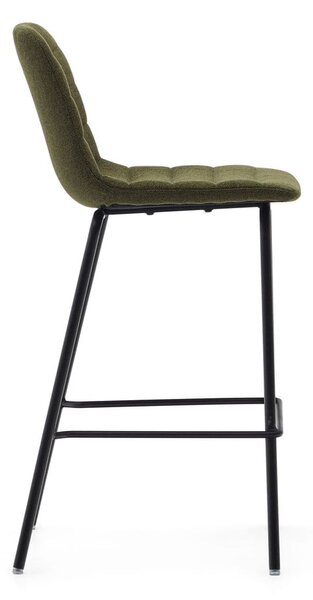 Tmavozelené barové stoličky v súprave 2 ks 92,5 cm Zunilda – Kave Home