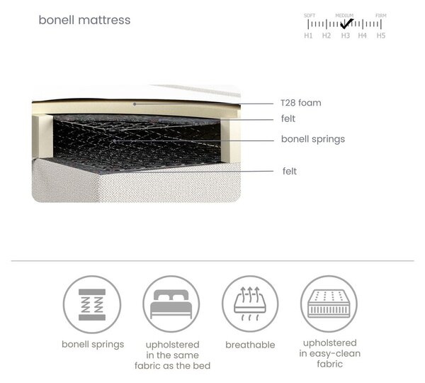 Béžová boxspring posteľ s úložným priestorom 180x200 cm Ruby – Maison de Rêve