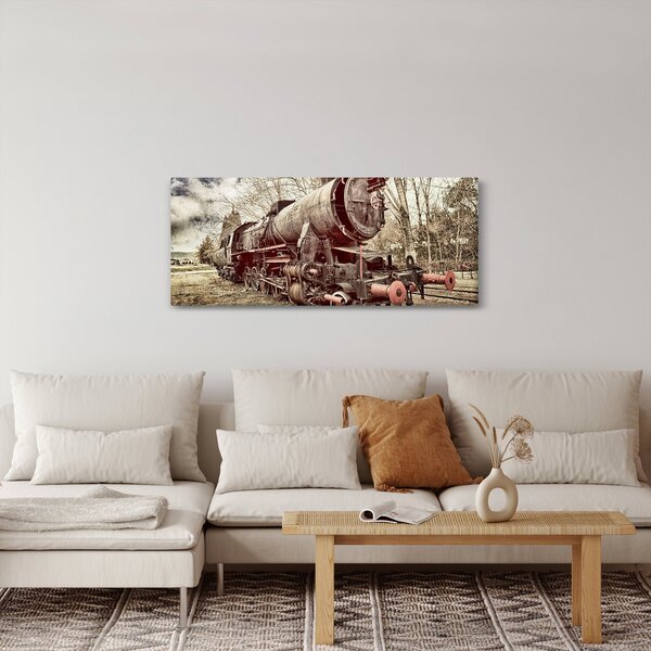 Historický obraz lokomotívy (120x50 cm)