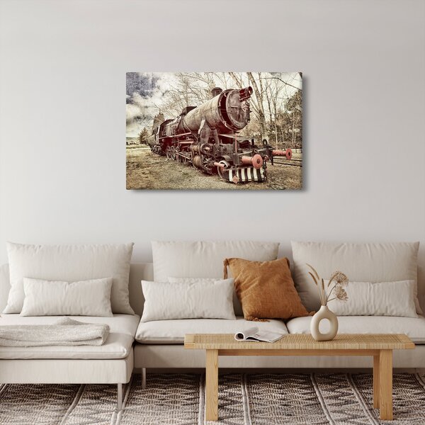 Historický obraz lokomotívy (90x60 cm)