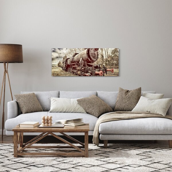 Historický obraz lokomotívy (120x50 cm)