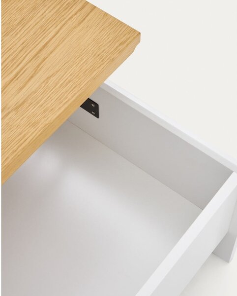 Konferenčný stolík v dekore duba v bielo–prírodnej farbe 60x110 cm Abilen – Kave Home