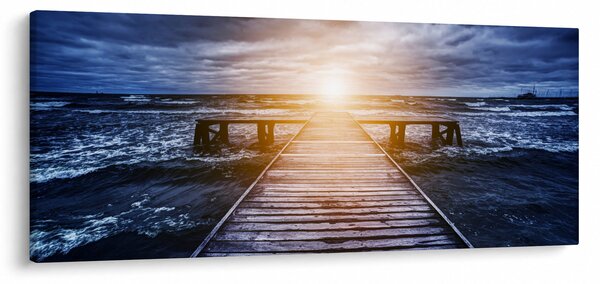 Obraz móla sa slnkom (120x50 cm)