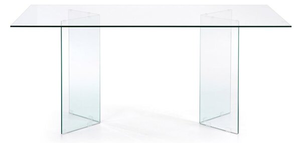 Jedálenský stôl so sklenenou doskou 90x200 cm Burano – Kave Home