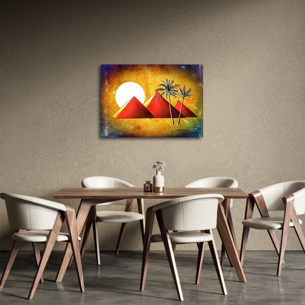 Obraz maľovaných egyptských pyramíd (70x50 cm)