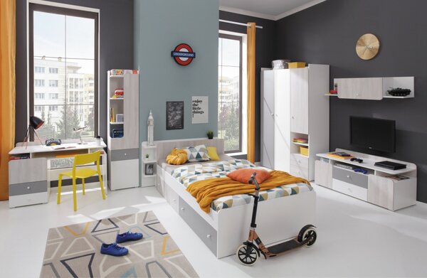 COMO detská posteľ s úložným priestorom na posteľnú bielizeňPosteľ 90x200-CM12 L/P
