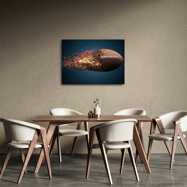 Obraz - Ragbyová lopta v akcii (70x50 cm)