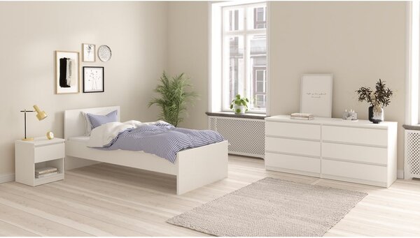 Biela jednolôžková posteľ 90x190 cm Naia – Tvilum