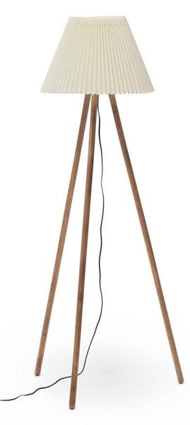 Stojacia lampa v prírodnej farbe s textilným tienidlom (výška 149 cm) Benicarlo – Kave Home