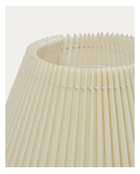 Stojacia lampa v prírodnej farbe s textilným tienidlom (výška 149 cm) Benicarlo – Kave Home