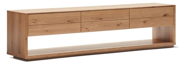 TV stolík v dekore duba v prírodnej farbe 200x51 cm Alguema – Kave Home