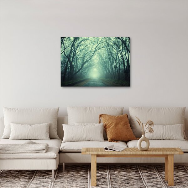 Obraz - Cesta s alejou stromov (70x50 cm)
