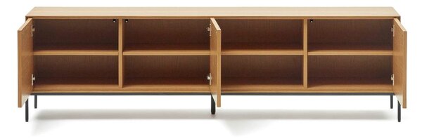 TV stolík v dekore duba v prírodnej farbe 195x55 cm Vedrana – Kave Home