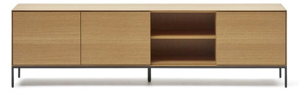 TV stolík v dekore duba v prírodnej farbe 195x55 cm Vedrana – Kave Home