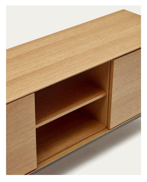 TV stolík v dekore duba v prírodnej farbe 195x55 cm Vedrana – Kave Home