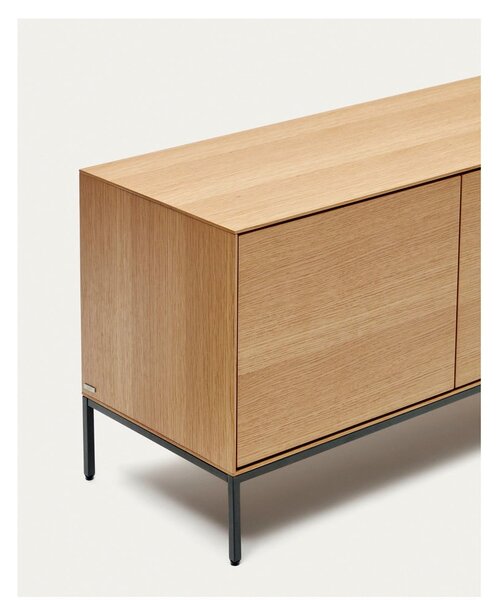 TV stolík v dekore duba v prírodnej farbe 195x55 cm Vedrana – Kave Home