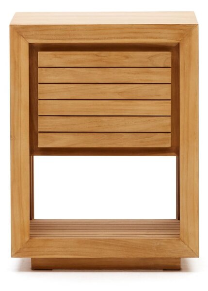 Nízka skrinka pod umývadlo z teakového dreva v prírodnej farbe 60x80 cm Saula – Kave Home