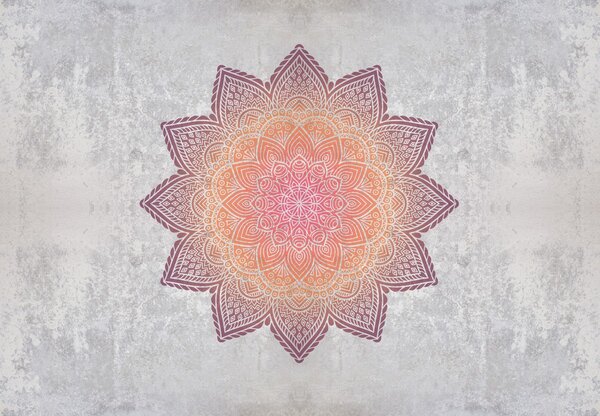 Fototapeta - Mandala s betónovým motívom (147x102 cm)