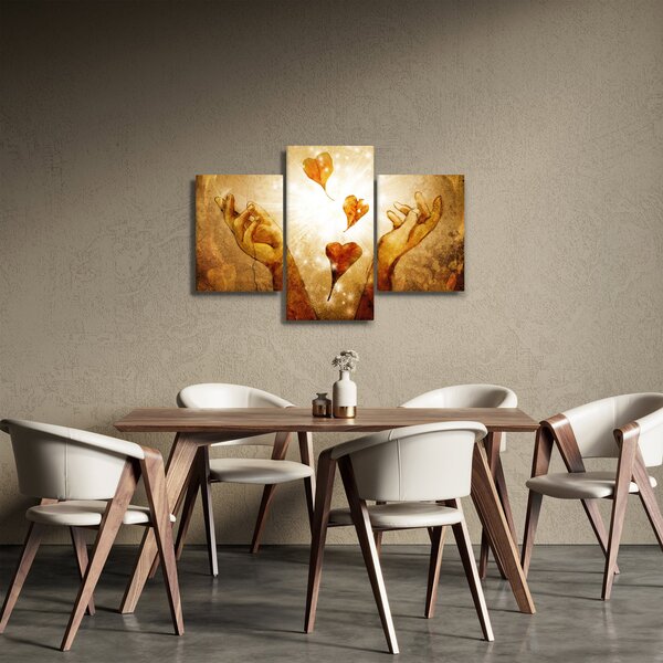Obraz - Maľba rúk plných lásky (90x60 cm)