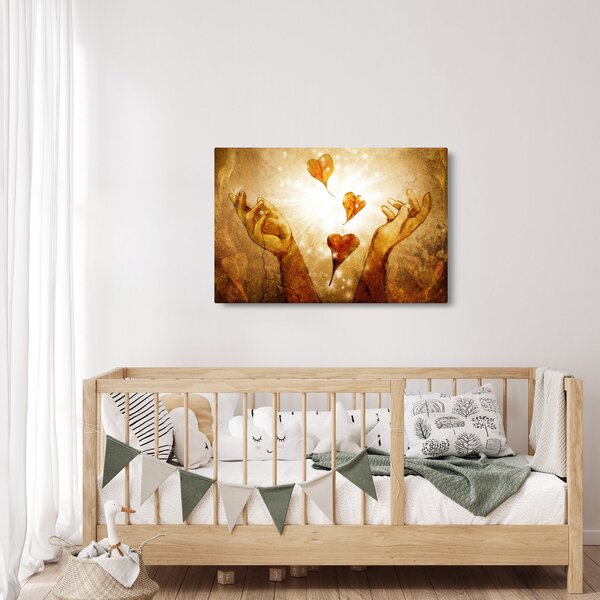 Obraz - Maľba rúk plných lásky (90x60 cm)