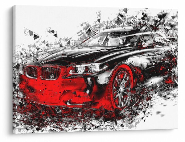 Obraz - Maľované auto v akcii (70x50 cm)