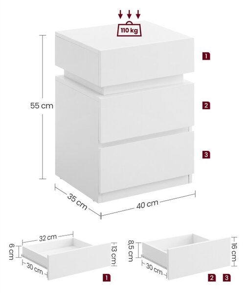 Nočný stolík LED LET630T10