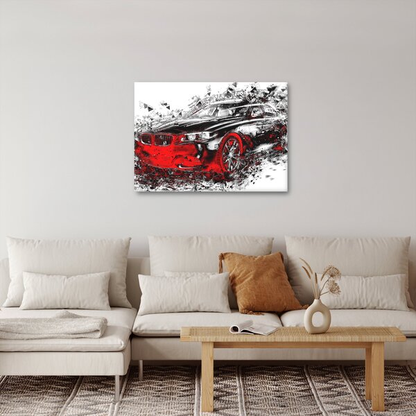 Obraz - Maľované auto v akcii (70x50 cm)