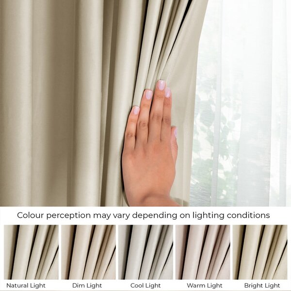 Hnedý/béžový zamatový dimout záves 140x245 cm Eyelets – Restilo