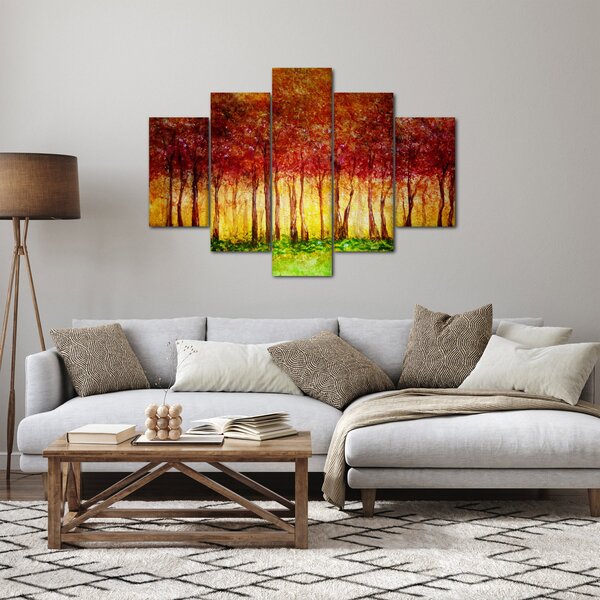 Obraz - Maľba listnatého lesa (150x105 cm)