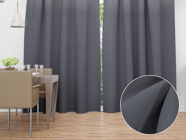 Biante Dekoračný záves Rongo RG-017 Tmavo sivý 140x140 cm