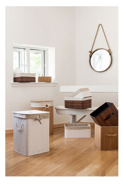 Dreveno–látkový kôš na bielizeň 62 l Kankyo – Premier Housewares