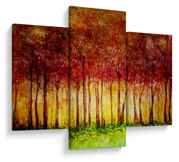 Obraz - Maľba listnatého lesa (90x60 cm)
