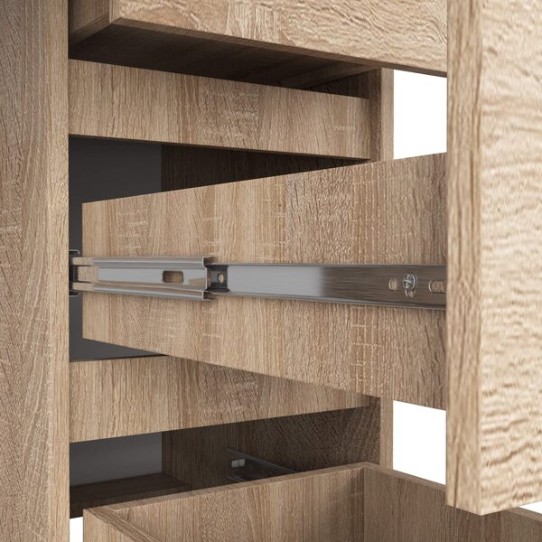 Ak furniture Písací stôl A-7 90 cm dub sonoma pravý
