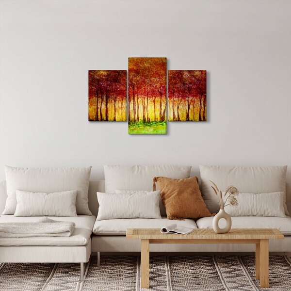 Obraz - Maľba listnatého lesa (90x60 cm)