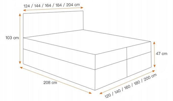 Posteľ boxspring TIBOR - 120x200, zelená + topper ZDARMA