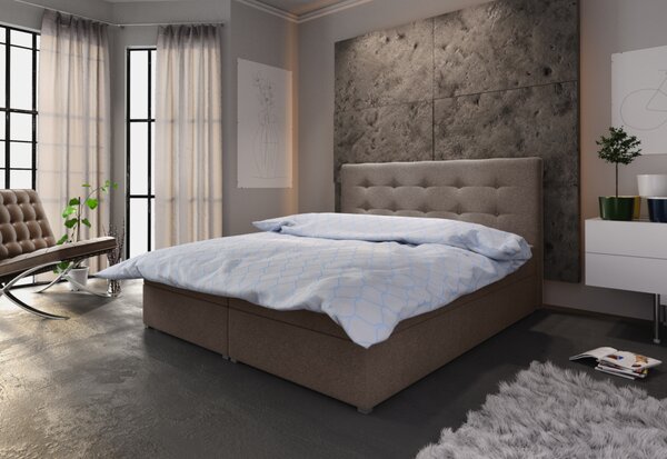 Čalúnená posteľ FADO 1 + rošt + matrace + topper, 160x200, cosmic03